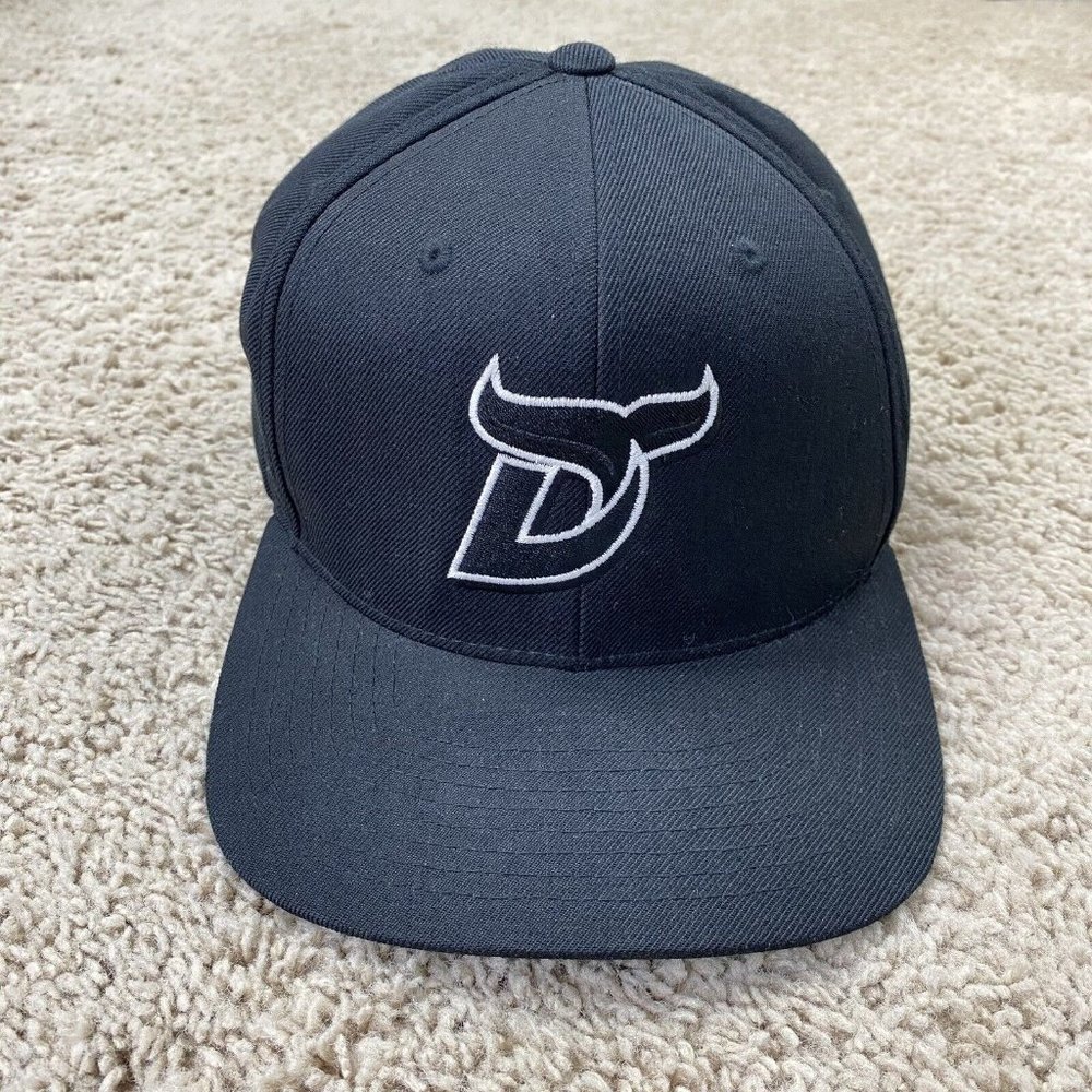 The Classics Yupoong Hat D Dolphin‎ Tail Black Snapback Cap - Green Under Bill
